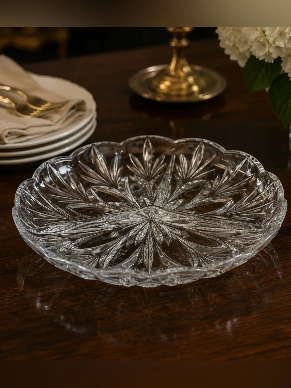 Marquis by Waterford Canterbury Crystal 3-Part Relish Serving Dish